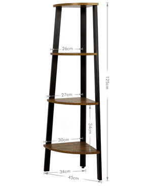 Valora MENSOLA ANGOLARE in metallo rustico per soggiorno e camera da letto