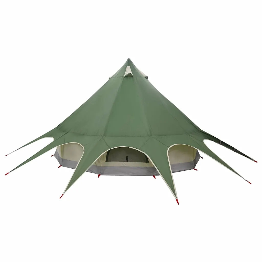 Tenda Teepee per 5 Persone Verde e Grigio 415 x 415 x 247 cm