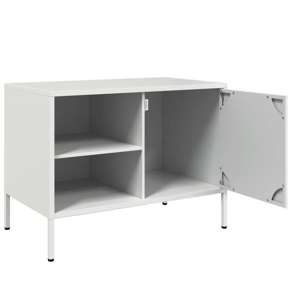 Mobile TV Bianco 68x39x50,5 cm in Acciaio