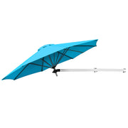 Ombrellone da parete 250 x 184 cm regolabile e inclinabile con ventola design moderno in alluminio blu 20_0013019