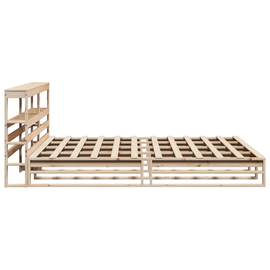 Giroletto con Testiera 200x200 cm in Legno Massello di Pino