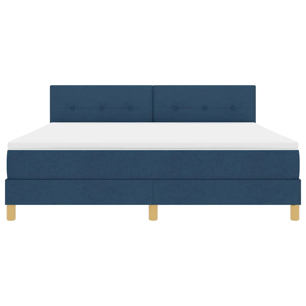 Letto a molle con cuscino con testiera Blu 180 x 200 cm Tessuto 3338943