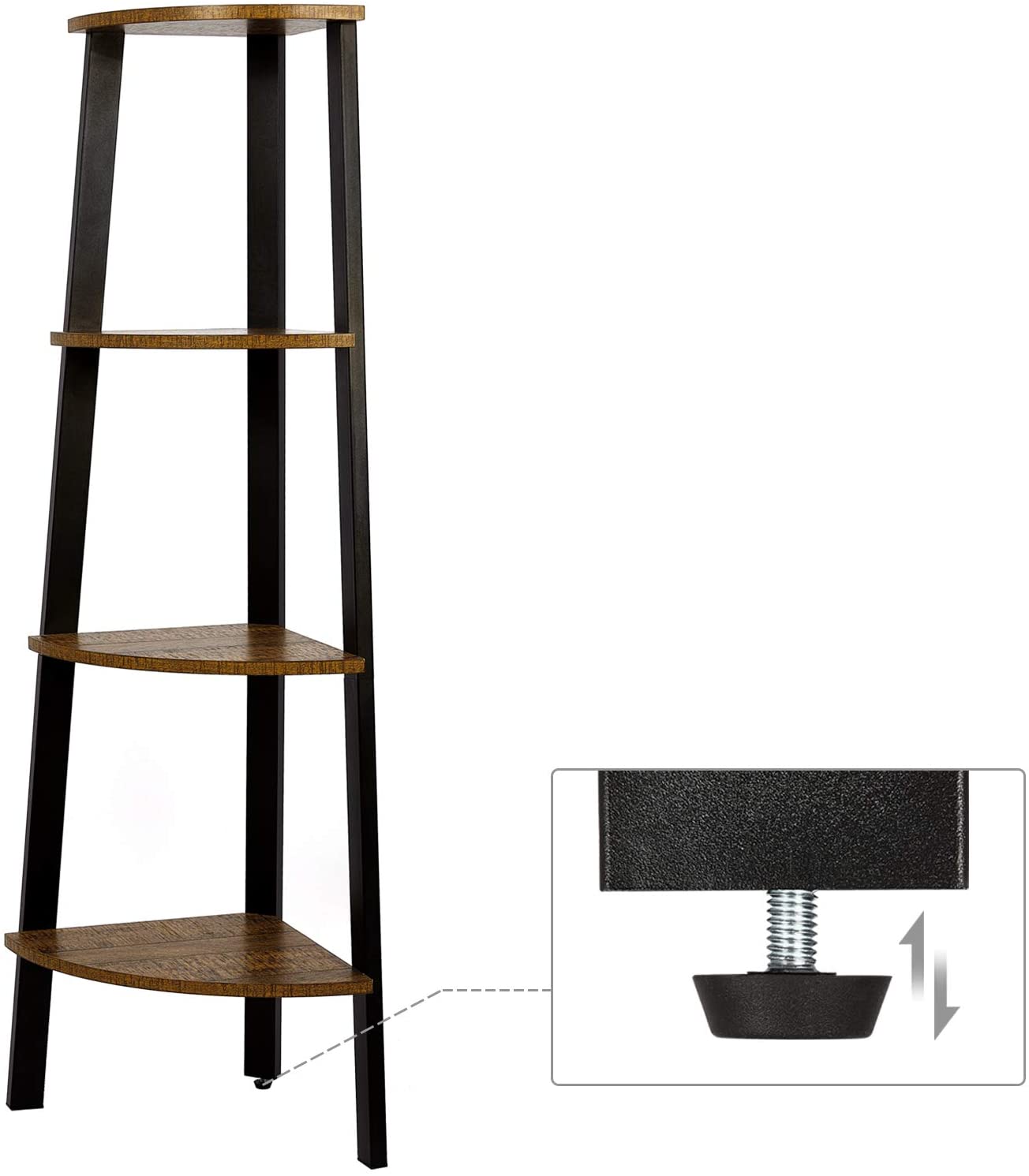 Valora MENSOLA ANGOLARE in metallo rustico per soggiorno e camera da letto