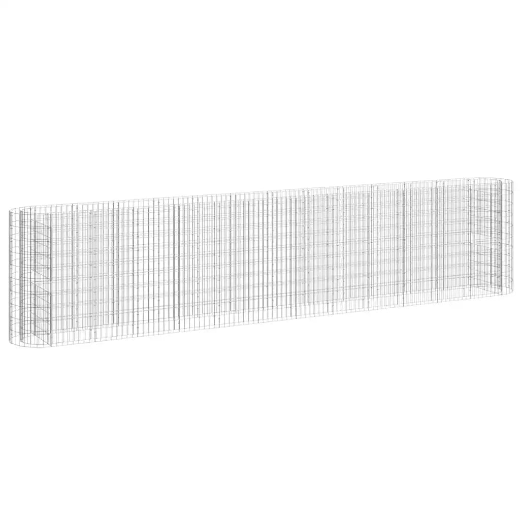 Gabbione con Letto Rialzato in Acciaio Zincato 470x50x100 cm