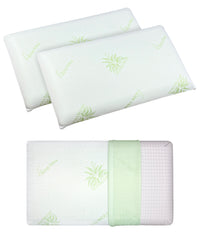 Coppia Guanciali In Vero Memory Foam Cuscino Saponetta Fodera Aloe Vera Guanciale Made In Italy Cuscino Letto Antiacaro 
