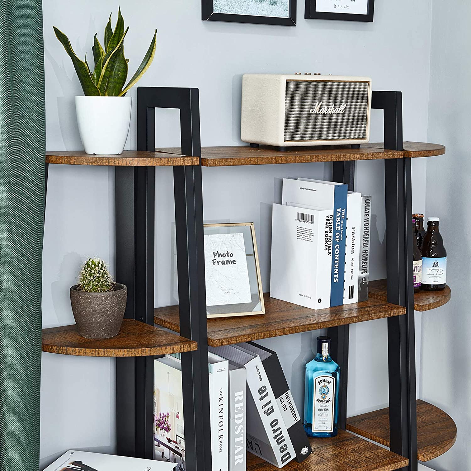 Valora MENSOLA ANGOLARE in metallo rustico per soggiorno e camera da letto