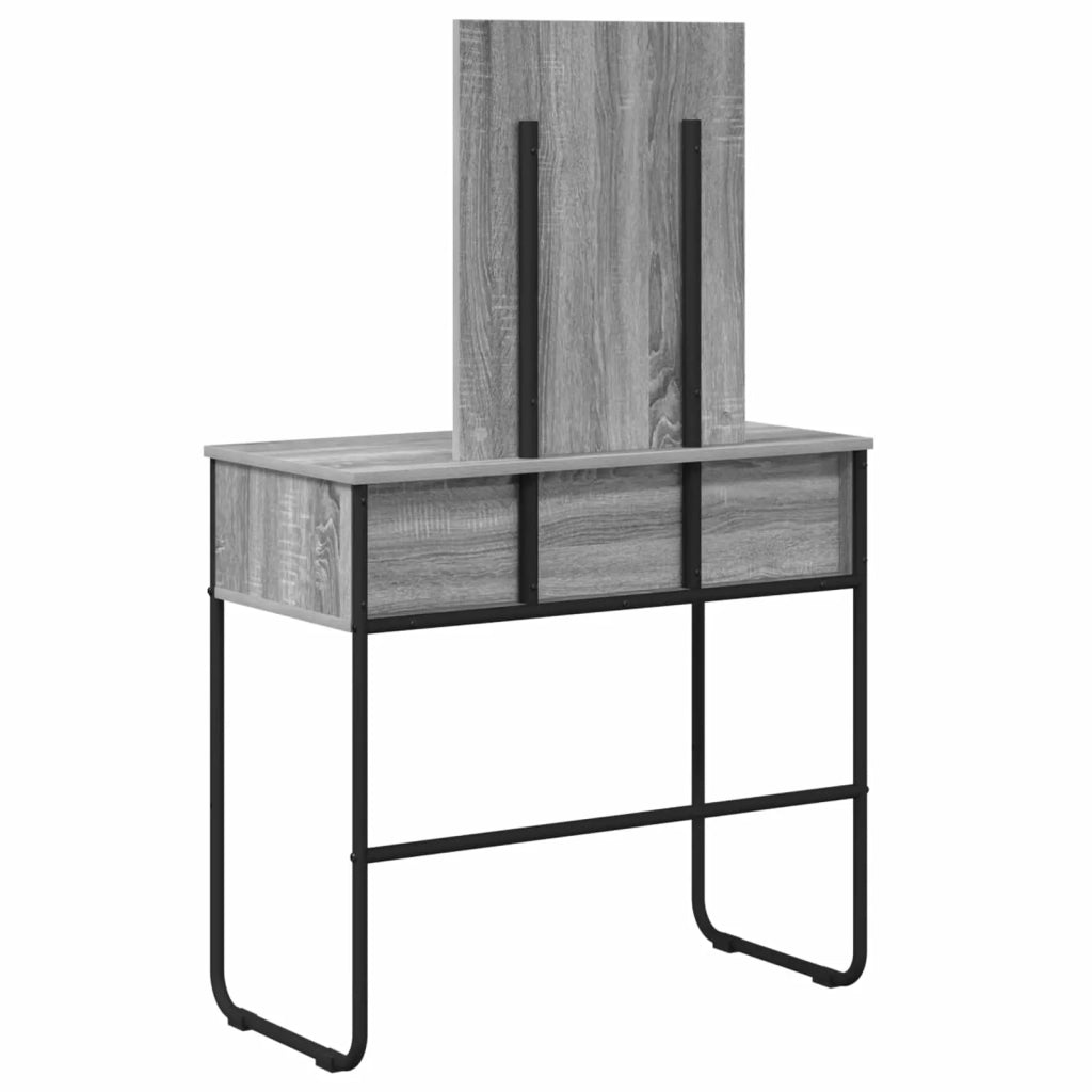 Tavolo da Trucco con lo scaffale Sonoma grigio 81 x 40 x 131 cm 8007692