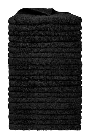 Set 20 Teli 50x90Cm Asciugamani Neri Professionali Parrucchiera Salviette Telo Nero Con Tintura Indanthrene 380Gr