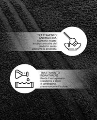 Set 20 Teli 50x90Cm Asciugamani Neri Professionali Parrucchiera Salviette Telo Nero Con Tintura Indanthrene 380Gr