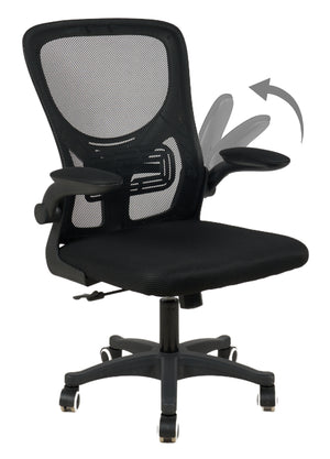 Sedia Da Ufficio Con Supporto Lombare, Sedia Scrivania Ergonomica Braccioli Regolabili Altezza Regolabile Schienale In Rete Traspirante,Oscillante Con Ruote Girevoli Poggiatesta - Senza Poggiatesta