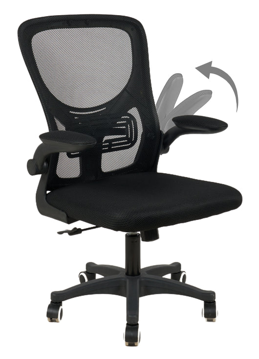 Sedia Da Ufficio Con Supporto Lombare, Sedia Scrivania Ergonomica Braccioli Regolabili Altezza Regolabile Schienale In Rete Traspirante,Oscillante Con Ruote Girevoli Poggiatesta - Senza Poggiatesta
