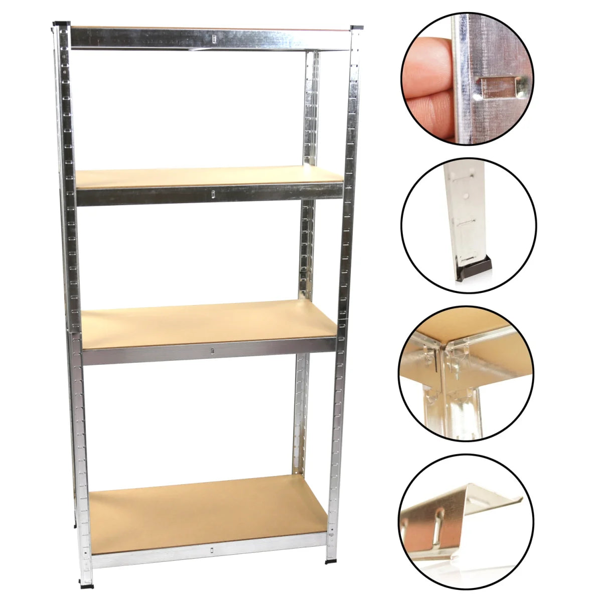 Scaffale per carichi pesanti 80 x 40 x 160 cm, base in MDF