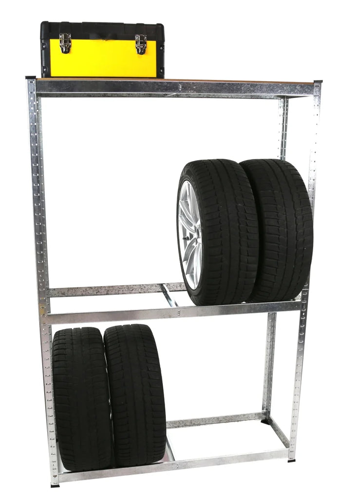 Porta pneumatici per 8 pneumatici, 120 x 40 x 180 cm zincato