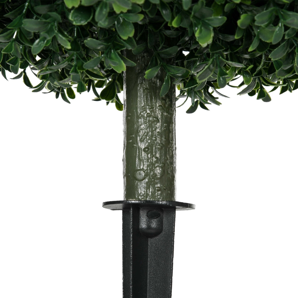 Pianta artificiale di bosso 2 pezzi con picchetti da terra; protezione UV; verde; Ø 40 × 70 cm per esterni