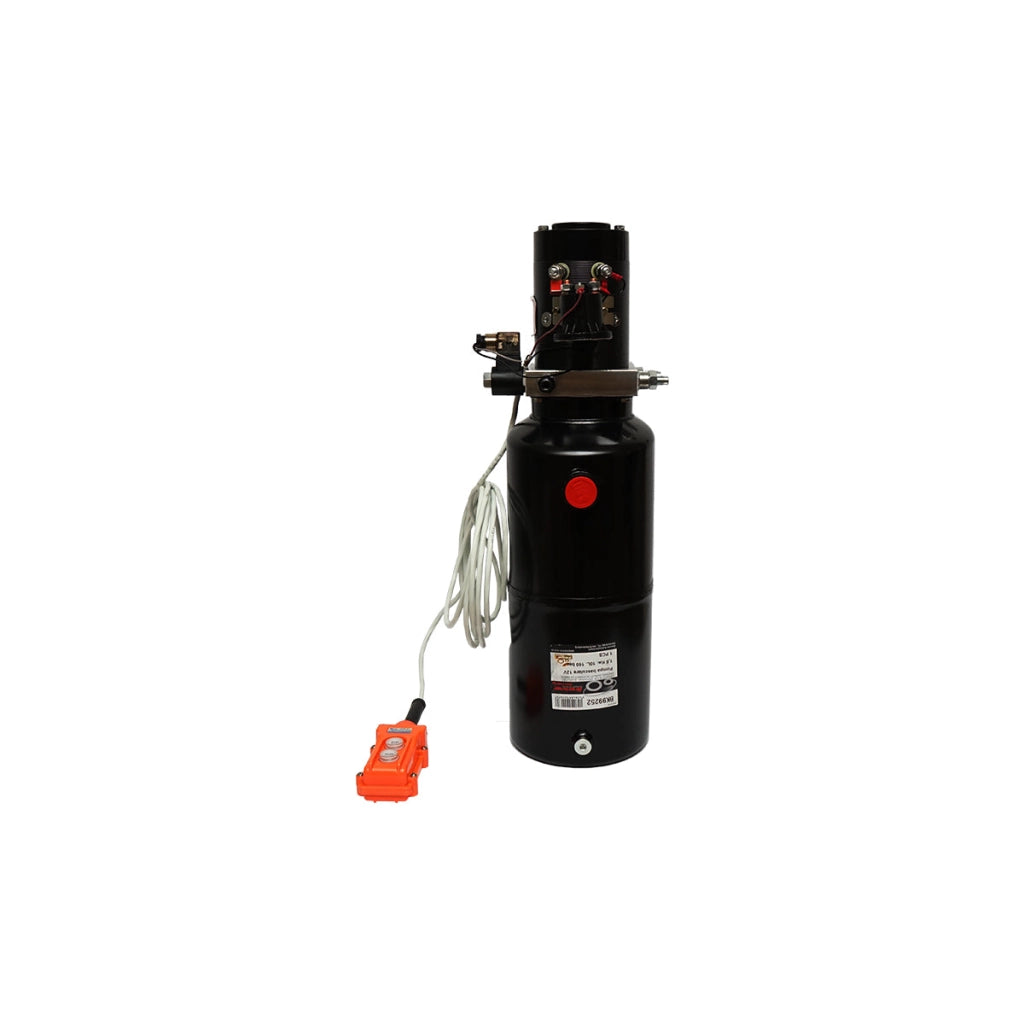 Pompa idraulica per ribaltabile 12V, 1,6kW 160 bar con serbatoio in metallo 10L