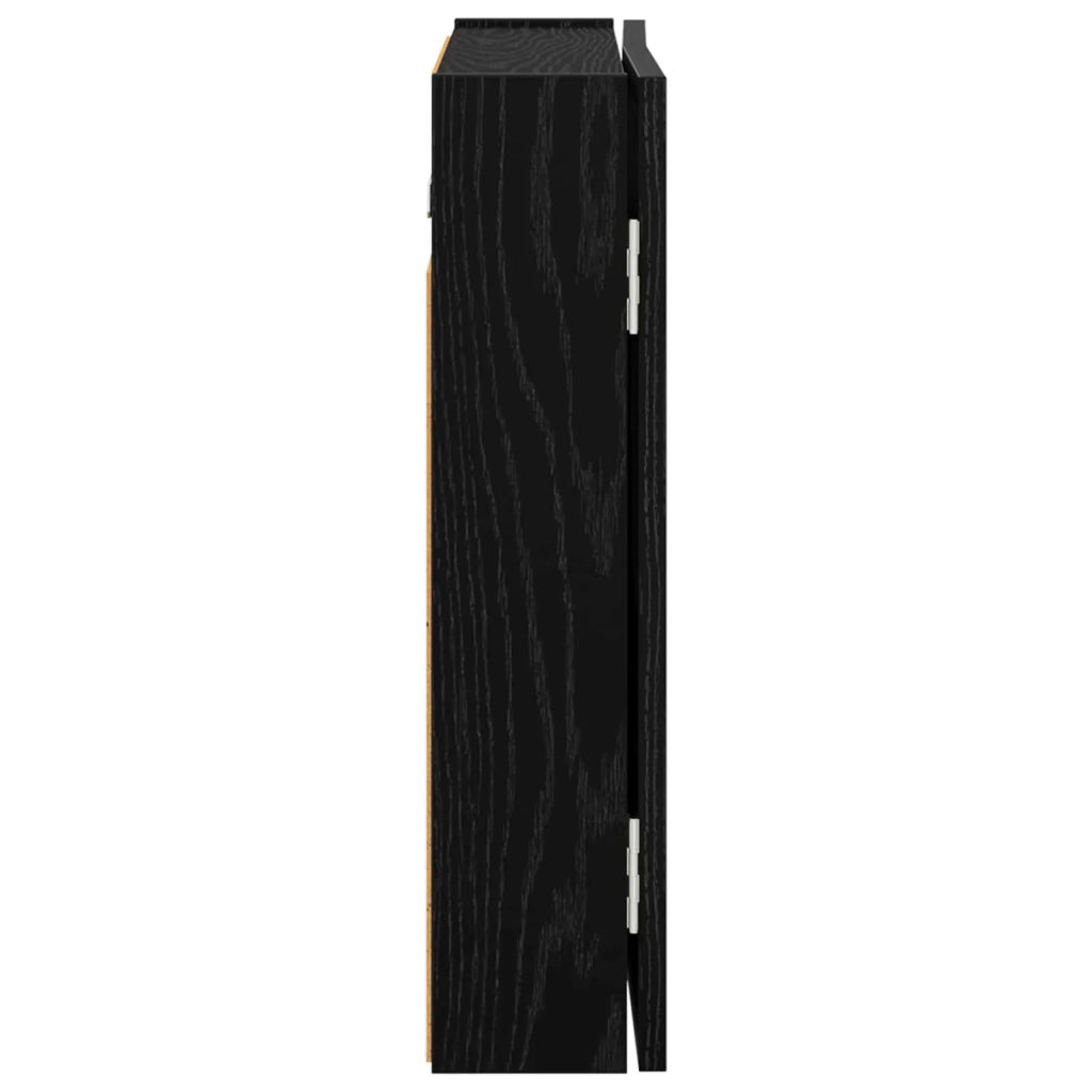 Armadio per Dartboard Rovere Nero 56 x 12 x 53,5 cm 8006661