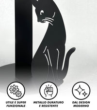 Set Accessori Cucina 2/4 Pezzi Porta Scottex Portatovaglioli Vassoio Grande Da Portata Portafrutta Centrotavola Metallo Design Moderno Decorazioni Tavola  - Gattino - 4 Pezzi