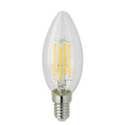 Trade Shop - Lampadina Led A Filamento E14 4w Candela Luce Naturale Fredda Calda 440lm C35t - -bianco Caldo      -