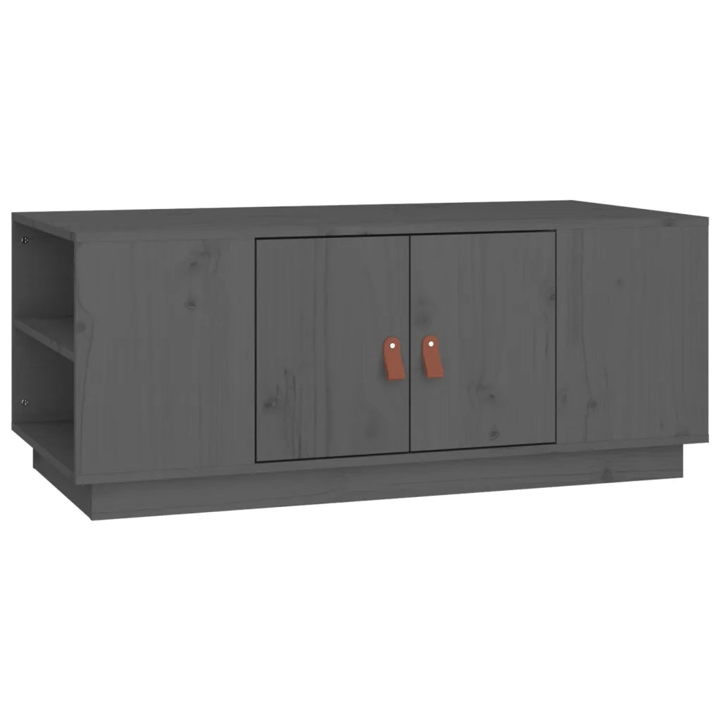 Tavolino da Salotto Grigio 100x50x41 cm Legno Massello di Pino cod mxl 26079