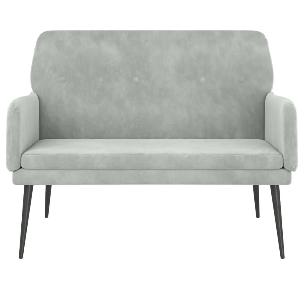 Panca/panca 108 x 79 x 79 cm velluto grigio chiaro 02_0010570