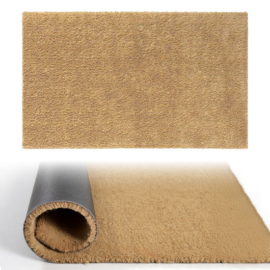 Zerbino Ingresso In Cocco Tappeto Antiscivolo Antibatterico 40 x 60 Cm AsciugaPassi Facile Da Pulire Resistente Rettangolare Tappetino Colore Naturale Neutro 