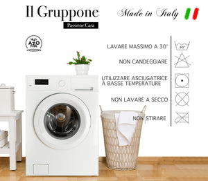 Piumino Letto Bianco Ignifugo Certificato Classe 1IM 100/200/300 Gr Microfibra Anallergica Manopesca Effetto Piuma Prodotto Italiano Hotel Strutture - Piumino 200Gr - Singolo