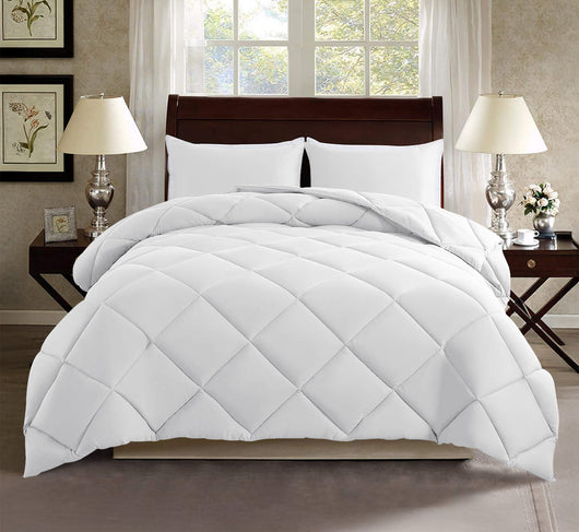 Piumino Letto Bianco Ignifugo Certificato Classe 1IM 100/200/300 Gr Microfibra Anallergica Manopesca Effetto Piuma Prodotto Italiano Hotel Strutture- Piumino 100Gr - Matrimoniale