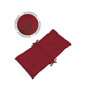 Set Cuscini Sedia Con Schienale Imbottiti Con Laccetti Banda Elastica 40 x 80 Cm Bordeaux - 2 Pezzi