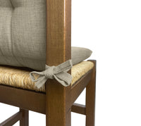 Set Cuscini Sedia Con Schienale Imbottiti Con Laccetti Banda Elastica 40 x 80 Cm Corda - 4 Pezzi