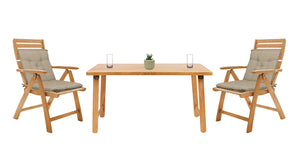 Set Cuscini Sedia Con Schienale Imbottiti Con Laccetti Banda Elastica 40 x 80 Cm Corda - 6 Pezzi