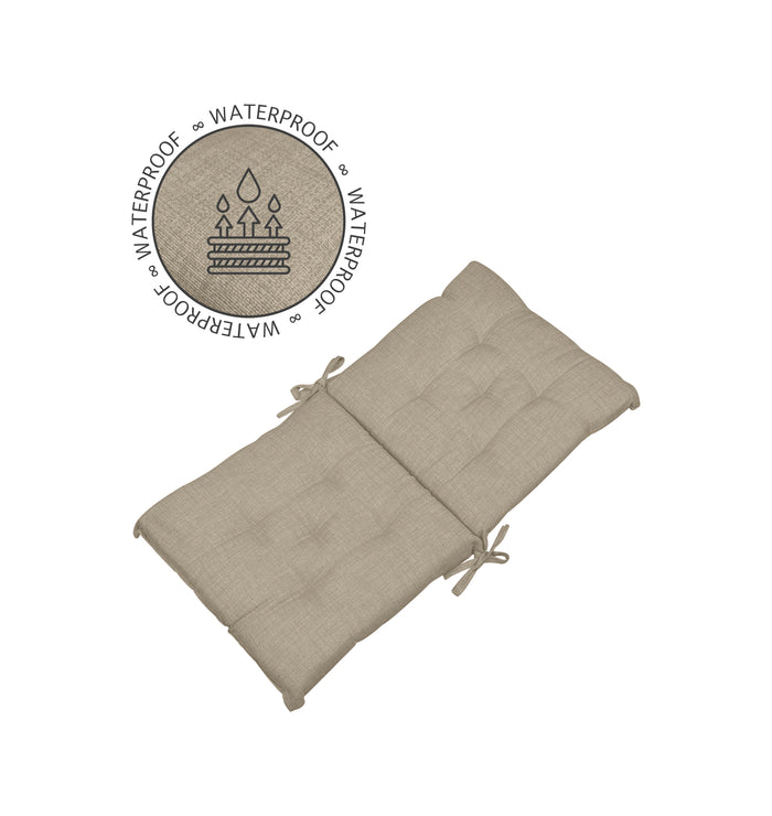 Set Cuscini Sedia Con Schienale Imbottiti Con Laccetti Banda Elastica 40 x 80 Cm Corda - 6 Pezzi