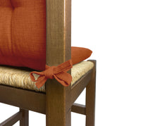 Set Cuscini Sedia Con Schienale Imbottiti Con Laccetti Banda Elastica 40 x 80 Cm Rust - 6 Pezzi