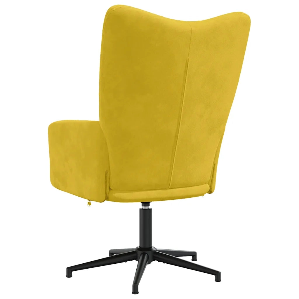 Sedia Relax Giallo Senape in Velluto 328102