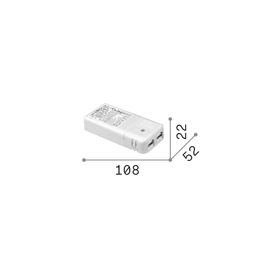 Alimentatore Nova 20W Dimmerabile Bianco IP20 Ideal Lux