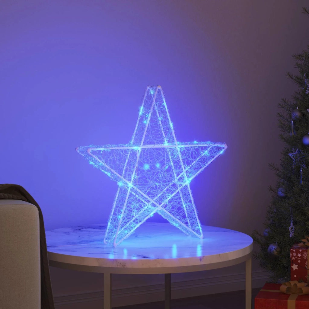 Stella 3D con 50 LED Blu 55 x 53.5 x 10 cm Acrilico