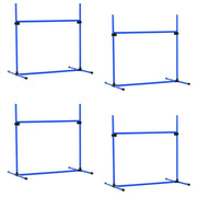 Set di 4 Ostacoli per Addestramento Cani ¨C zephmum ¨C Blu, Regolabile, 99x65x94cm