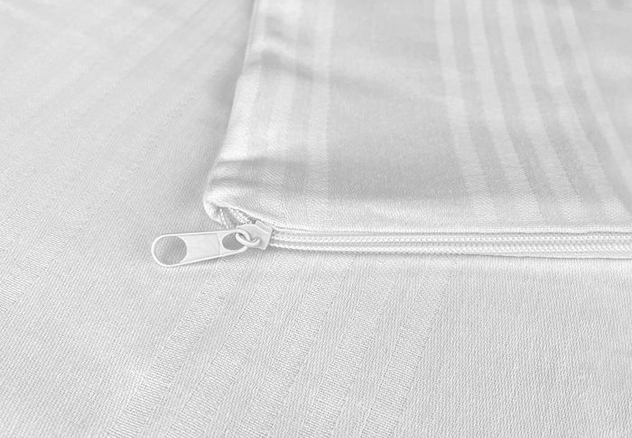 Coppia Federe Copriguanciale 100% Cotone Ideali Anche Per Hotel Strutture Fodere Fasciate Con Zip Salva Cuscino Letto Bianche 50x80 Cm Certificate OekoTex - Bianco - 2 Coppie