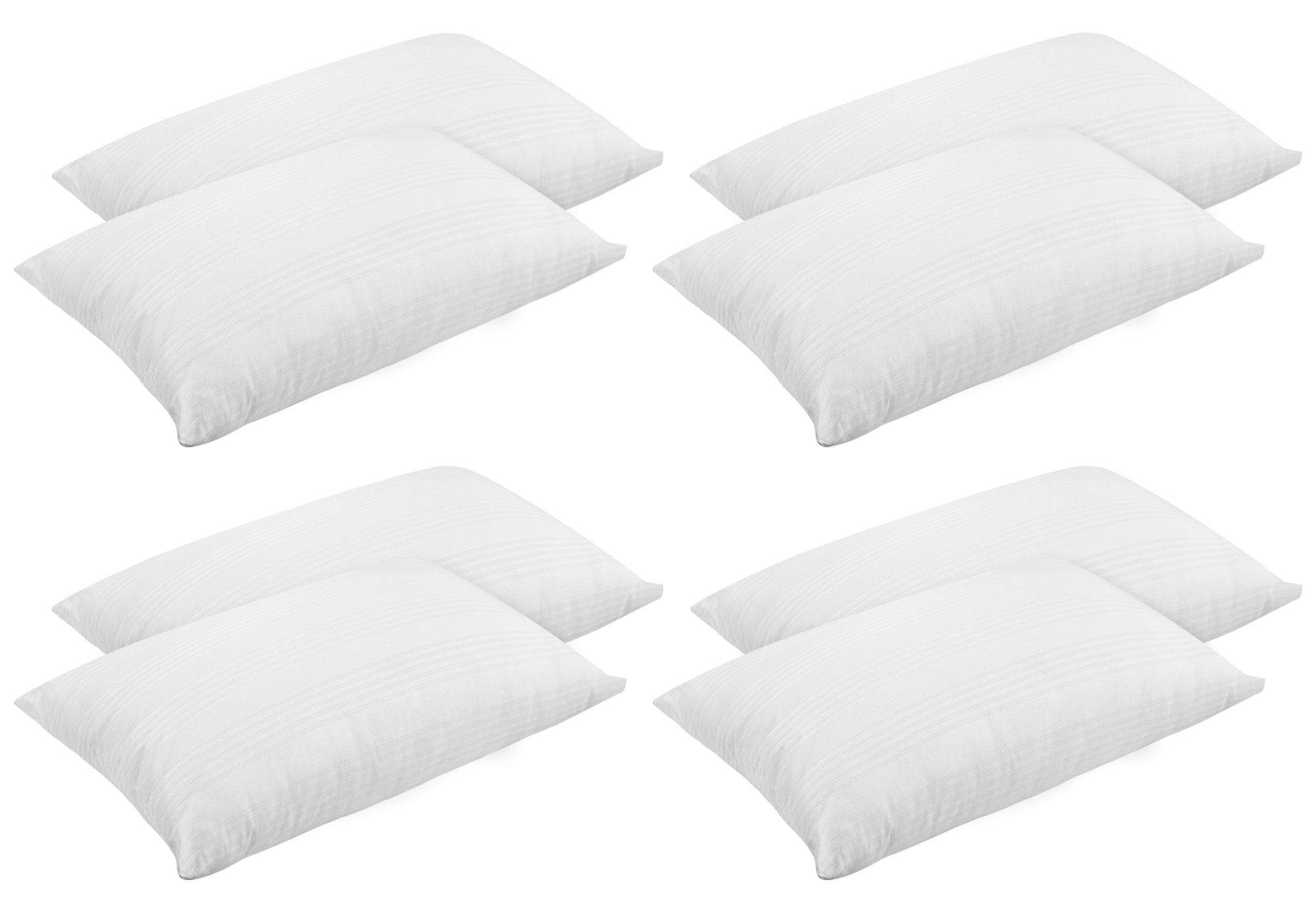 Coppia Federe Copriguanciale 100% Cotone Ideali Anche Per Hotel Strutture Fodere Fasciate Con Zip Salva Cuscino Letto Bianche 50x80 Cm Certificate OekoTex - Bianco - 4 Coppie