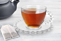 Set 6 Tazzine Da Tè Cappuccino In Vetro Con Piattino Eleganti 210 ML Lavabili In Lavastoviglie Trasparenti Certificate Contatto Alimentare In Elegante Confezione Regalo Ricamate Colazione