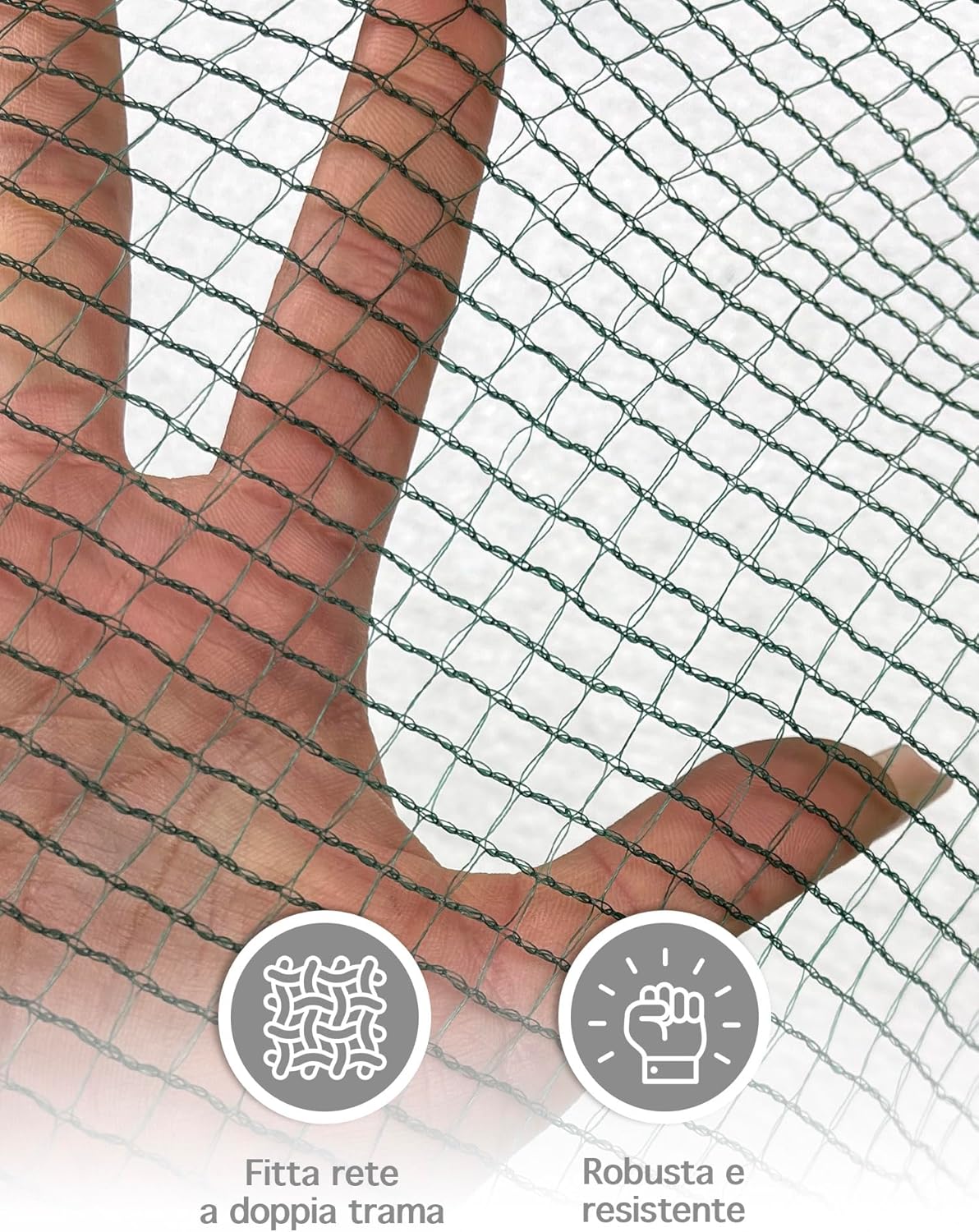 Rotolo Rete Antigrandine A Doppia Trama Extra Rinforzata Antistrappo Lunghezza 10 Metri Varie Altezze Ammortizzante Di Facile Installazione Protezione Auto Orti Coltivazioni  - 1.5x5.0Metri