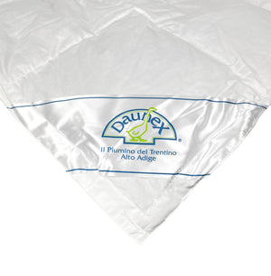 Piumino Primavera Estate In Vera Piuma D'oca Made In Italy Interno Bianco Piumone Letto Leggero Traspirante Coperta Primaverile  - Bianco - Matrimoniale
