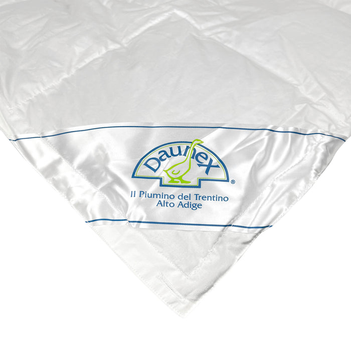Piumino Primavera Estate In Vera Piuma D'oca Made In Italy Interno Bianco Piumone Letto Leggero Traspirante Coperta Primaverile  - Bianco - Matrimoniale