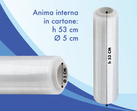 6 Rotoli Pellicola Imballaggio 160 Mt Da 2.2Kg 23 Micron Altezza 50 Cm Prodotto Italiano Estensibile Multiuso Extra Resistente Spedizioni Trasloco Misure e Peso Reali