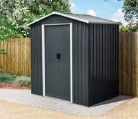 Capanno degli attrezzi antracite 131 x 194 x 184 cm capanno degli attrezzi, capanno, metallo