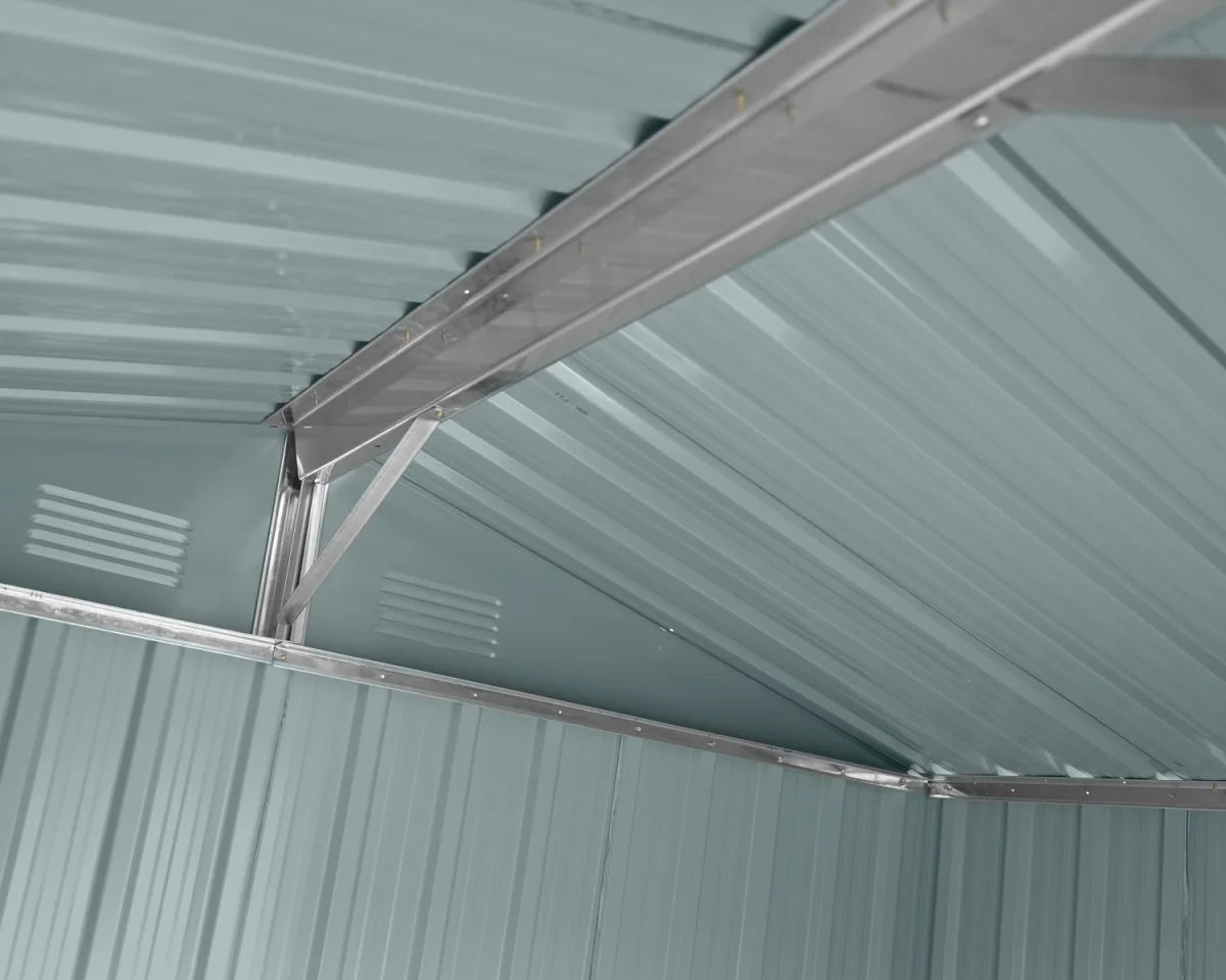 Capanno degli attrezzi antracite 131 x 194 x 184 cm capanno degli attrezzi, capanno, metallo