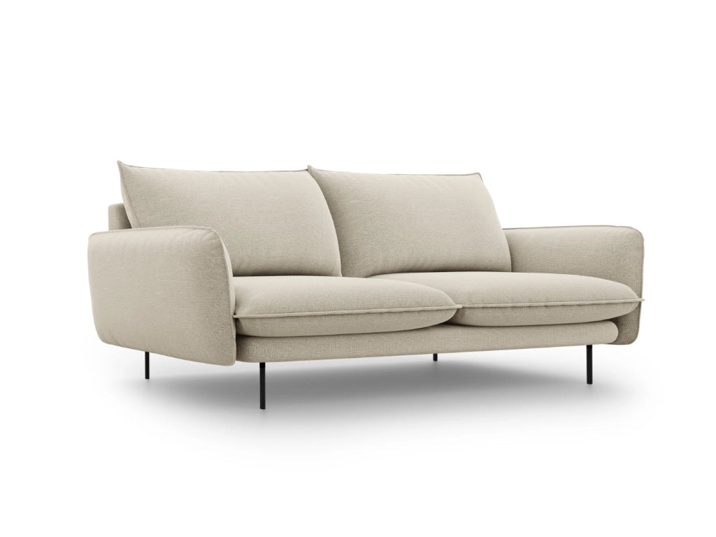 Cosmopolitan Design - Divano "Vienna" 3 posti in tessuto strutturato beige 