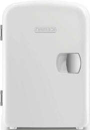 Mini frigorifero portatile bianco raffredda e riscalda leggero 4L frigorifero 6 lattine di stoccaggio per cosmetici snack trucco alimentazione AC/DC per la casa