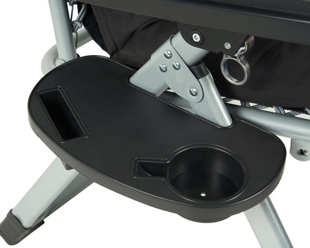 Sedia Sdraio Reclinabile Per Giardino Poltrona Pieghevole Relax Prendisole Lettino Con Cuscino Imbottito E Portabicchiere Patio Campeggio Spiaggia Con Cuscino Regolabile Nero