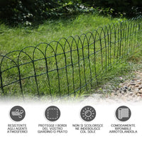 Rete Metallica Bordura Per Aiuole Antiruggine Bordi Protezione Ornamentale Aiuole Fiori Giardini Vialetti Delimitazione Arco Bordatura Rollborder - 0,65x10Metri