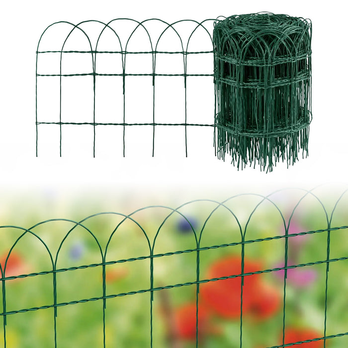 Rete Metallica Bordura Per Aiuole Antiruggine Bordi Protezione Ornamentale Aiuole Fiori Giardini Vialetti Delimitazione Arco Bordatura Rollborder - 0,40x25Metri